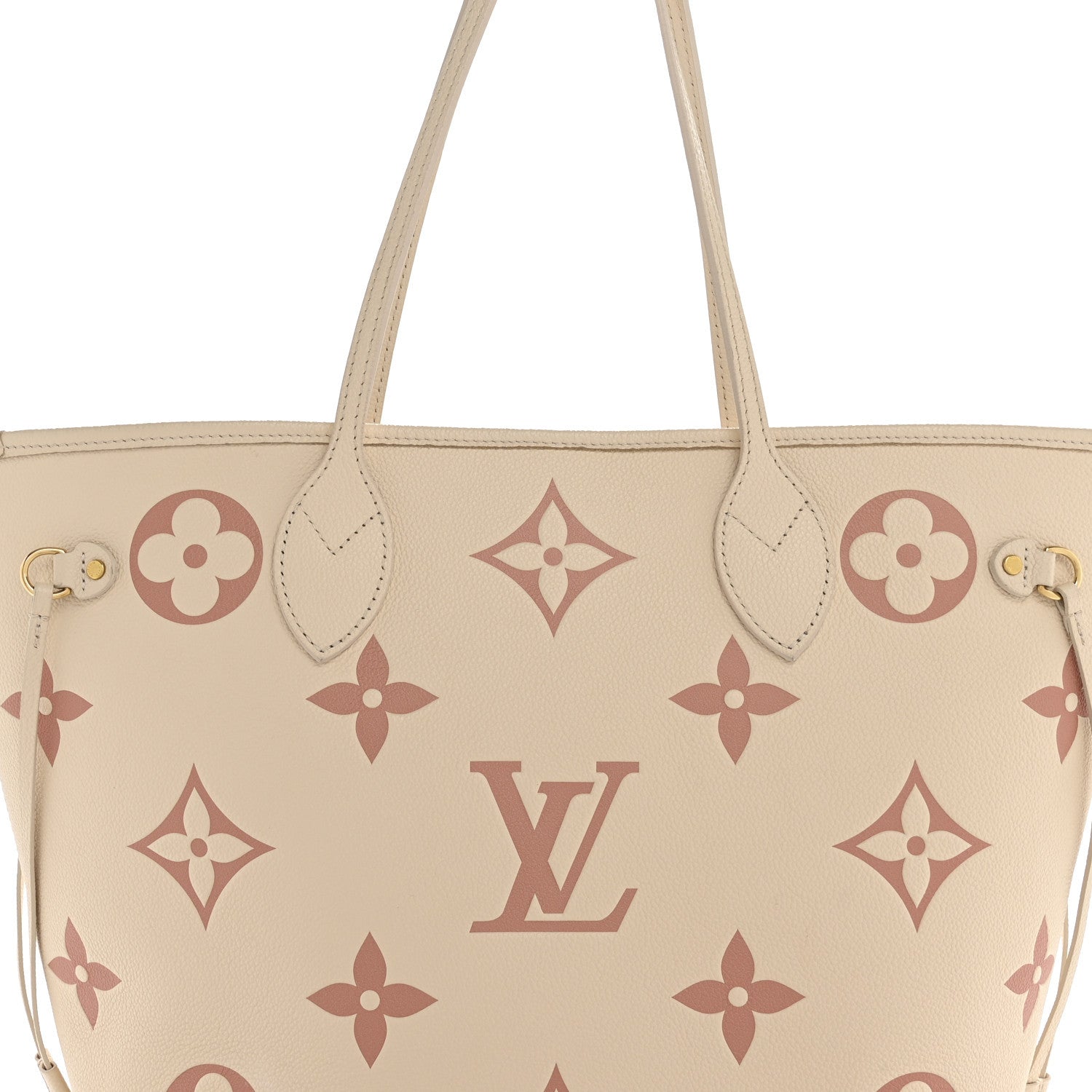 Louis Vuitton Empreinte Monogram Giant Neverfull MM Creme Rose Trianon 7 of 12