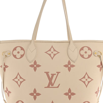 Louis Vuitton Empreinte Monogram Giant Neverfull MM Creme Rose Trianon 7 of 12