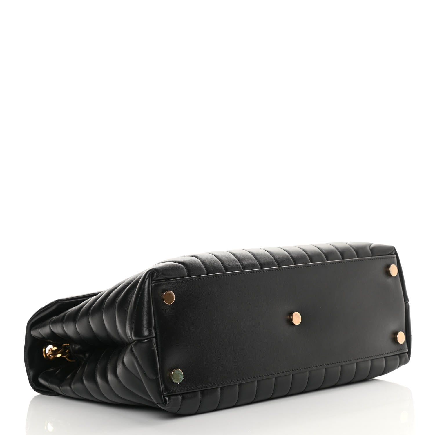 Saint Laurent Calfskin Y Quilted Monogram Large Loulou Chain Satchel Black 3 of 10