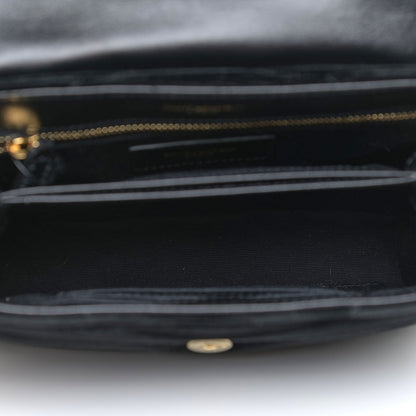 Saint Laurent Velvet Y Quilted Monogram Toy Loulou Chain Satchel French Black 5 of 8