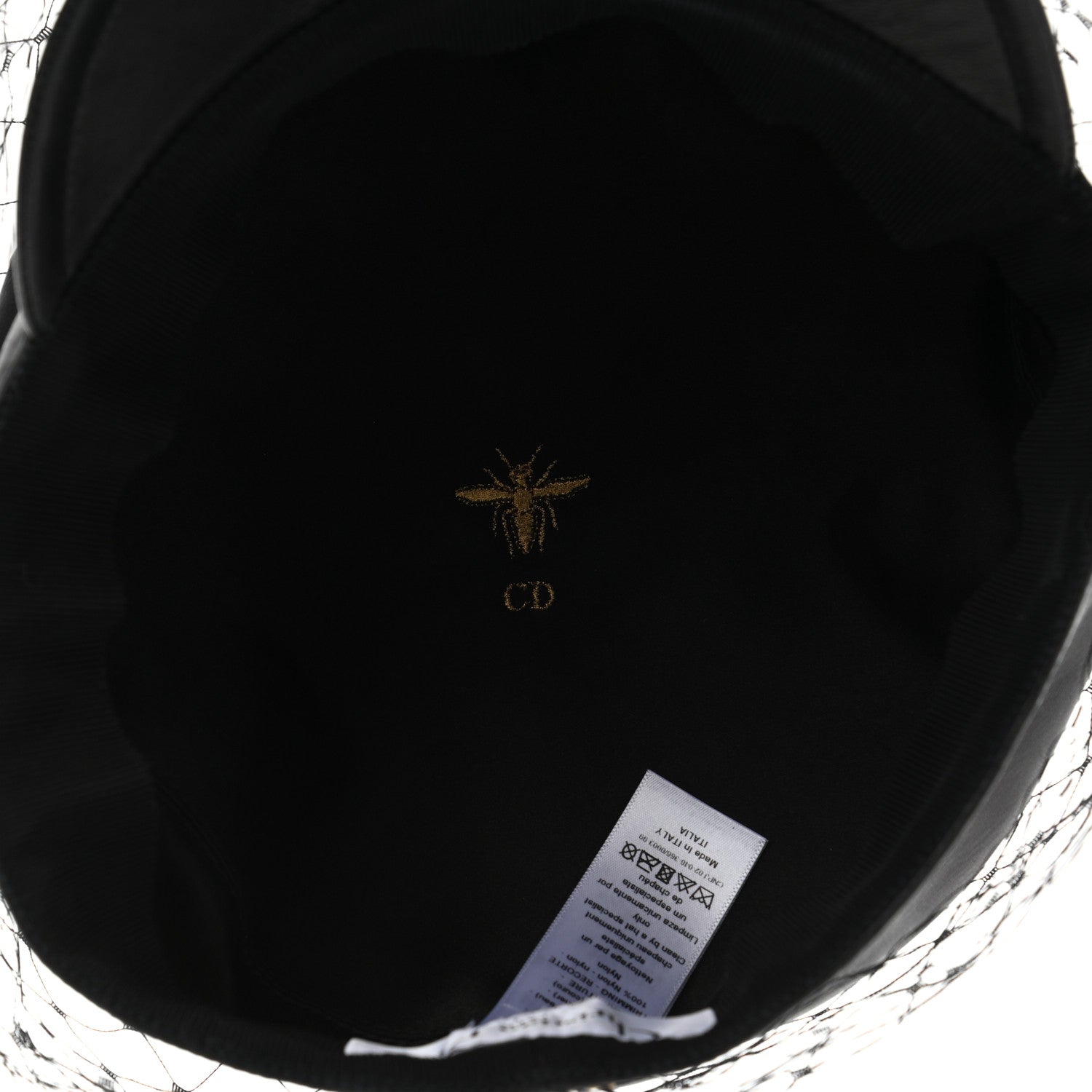 Christian Dior Lambskin Arty Cap with Veil 58 Black 7 of 10