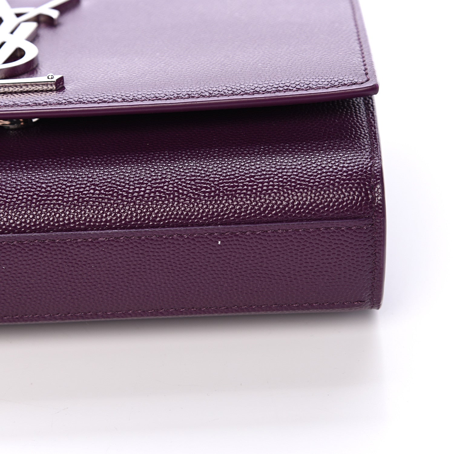 Saint Laurent Grain De Poudre Small Monogram Kate Satchel Lilac 10 of 11
