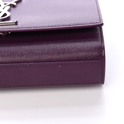 Saint Laurent Grain De Poudre Small Monogram Kate Satchel Lilac 10 of 11