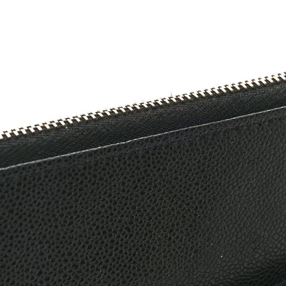 Chanel Caviar Quilted Large Flap Zip Clutch Black 9 of 10
