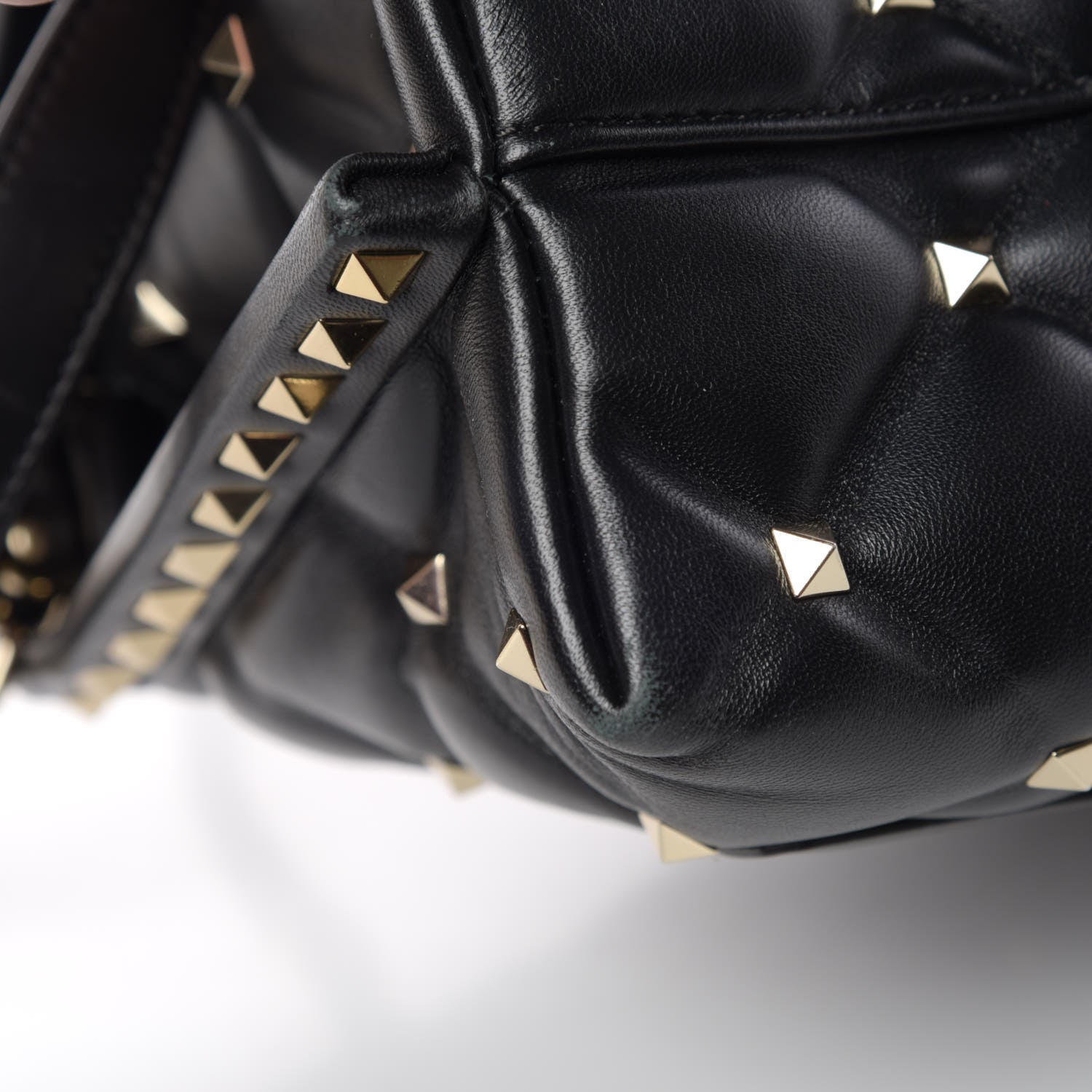 Valentino Garavani Lambskin VLTN Print Candystud Top Handle Bag Black 12 of 12