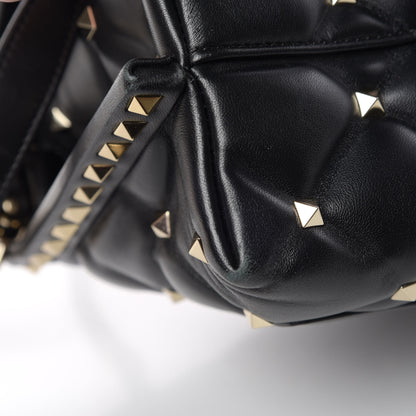 Valentino Garavani Lambskin VLTN Print Candystud Top Handle Bag Black 12 of 12
