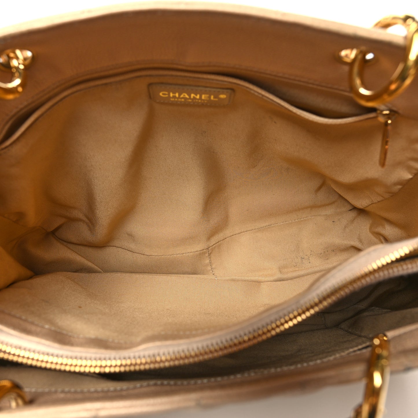 Caviar Quilted Grand Shopping Tote GST Beige Clair