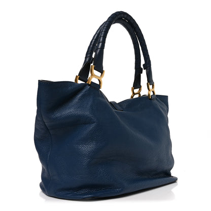 Chloe Calfskin Large New Marcie Tote Royal Navy 3 of 11