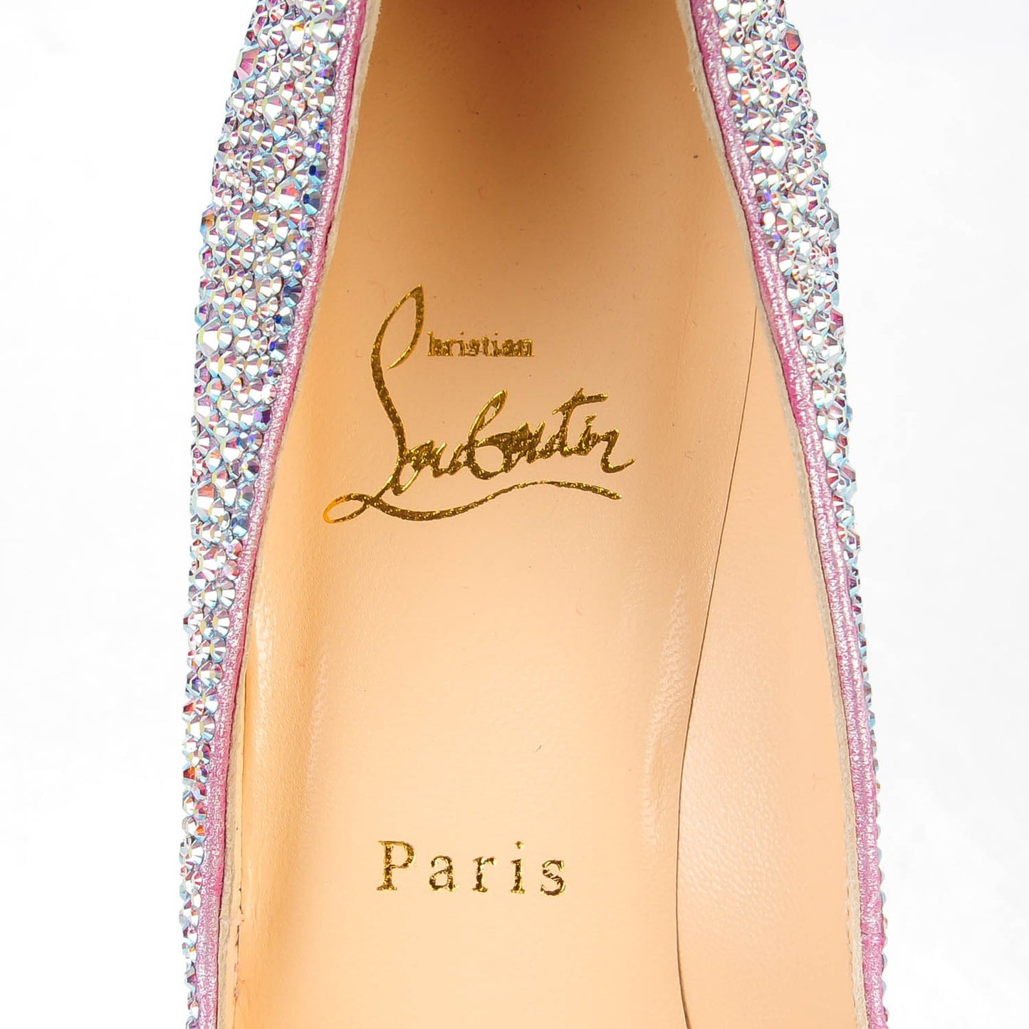 Suede Strass Very Riche 120 Platform Pumps 38.5 Aurora Boreale