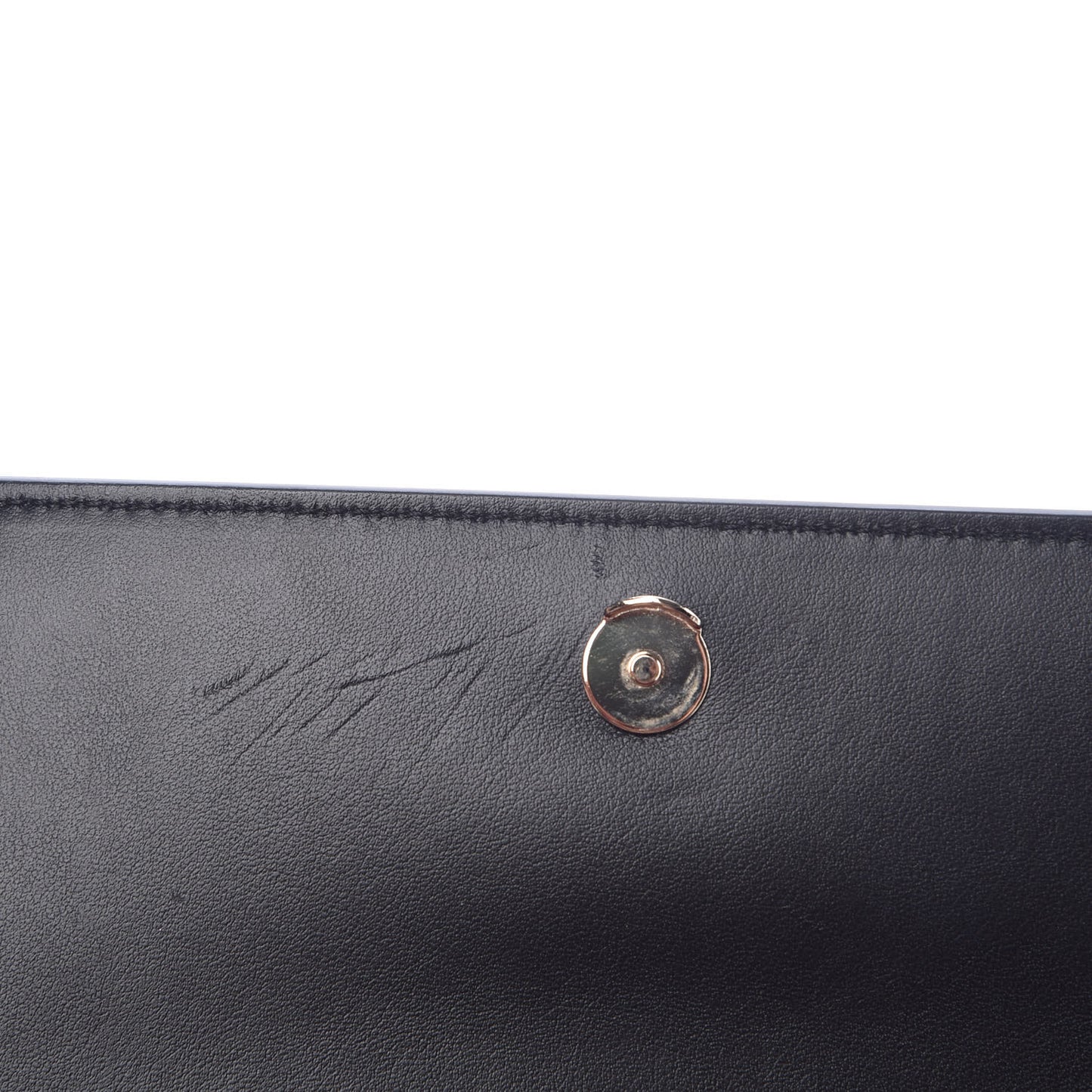 Calfskin Patent Leopard Spikes Paloma Clutch Black