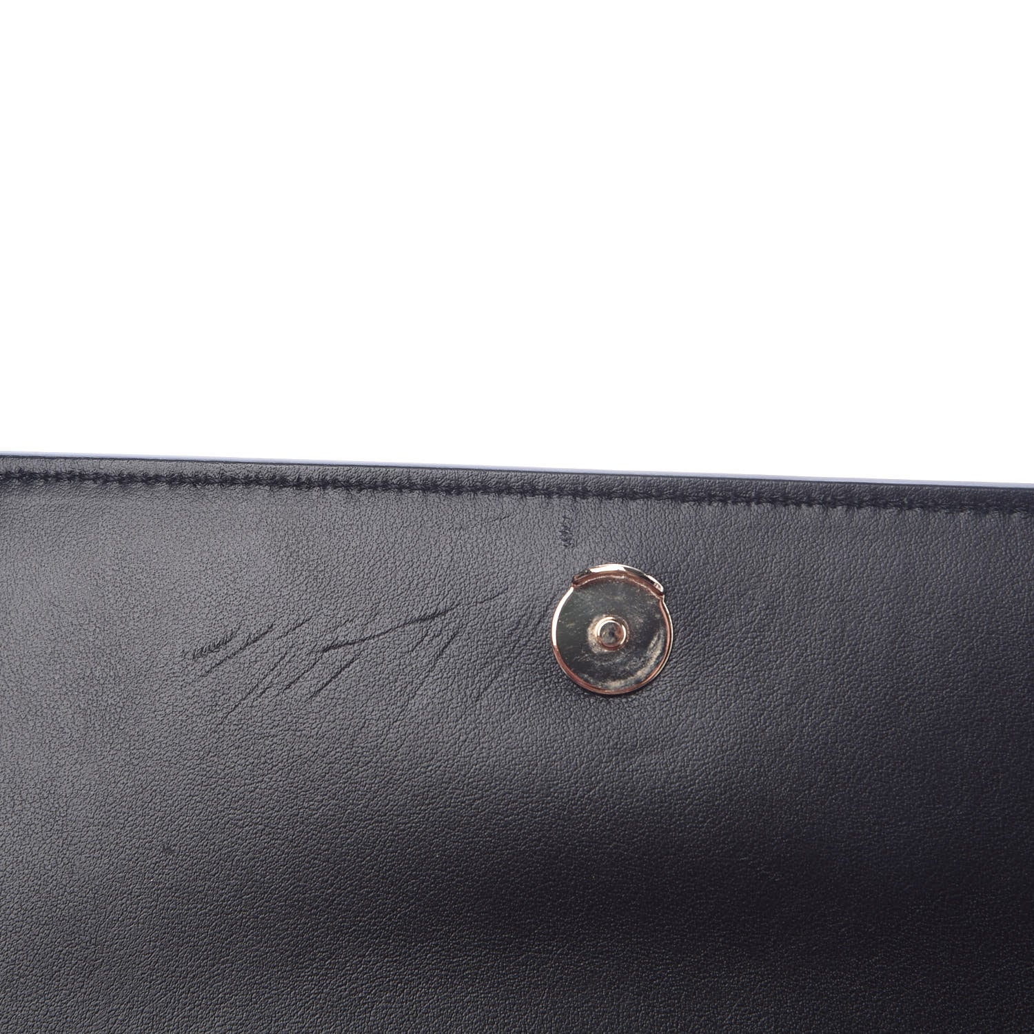 Christian Louboutin Calfskin Patent Leopard Spikes Paloma Clutch Black 8 of 10