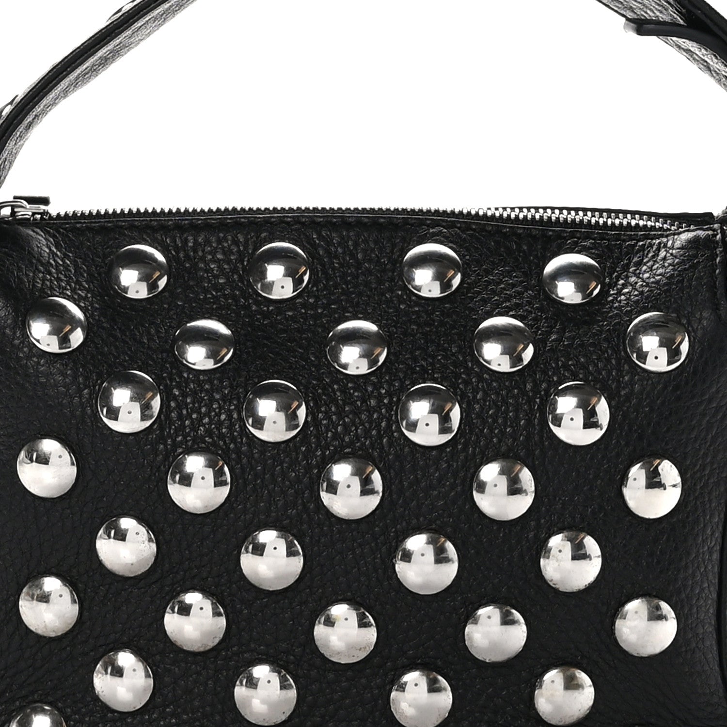 Khaite Pebbled Sport Calfskin Studded Small Elena Black 7 of 9
