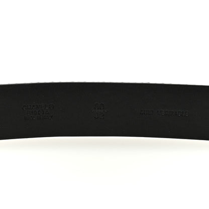 Chanel Lizard Embossed Calfskin Gripoix Poured Glass Along The Nile CC Belt 80 32 Black Gold Orange 3 of 4