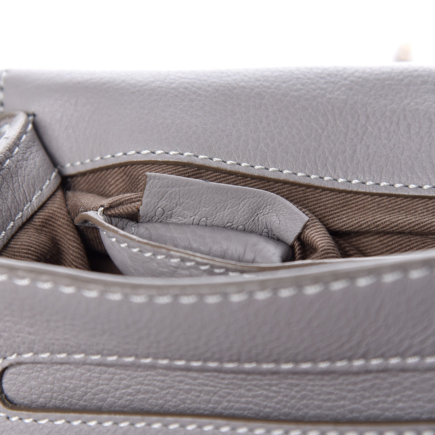 Chloe Calfskin Mini Marcie Round Crossbody Bag Cashmere Grey 8 of 13