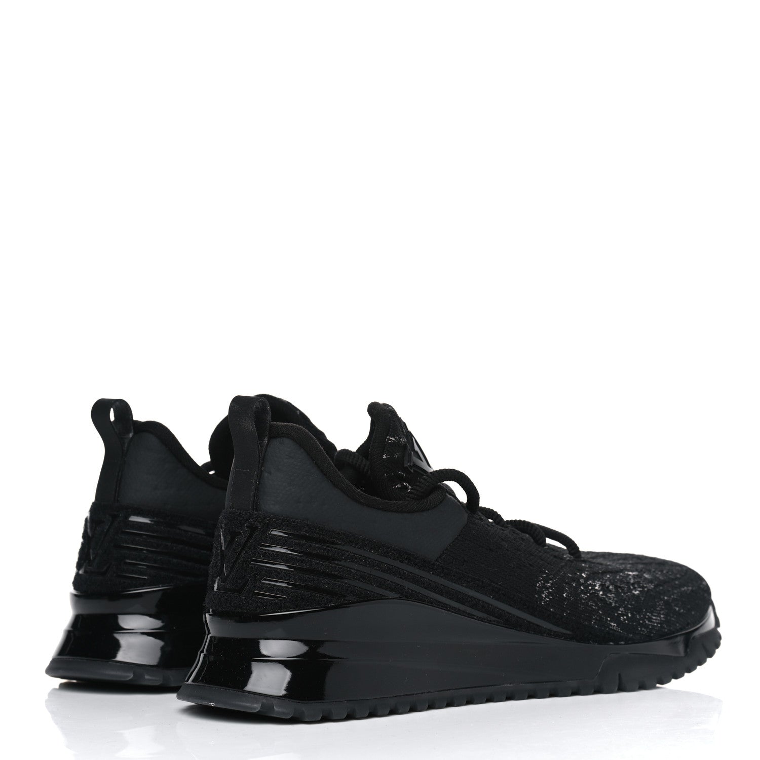 Louis Vuitton Technical Knit Mens V.N.R Sneakers 8 Black 4 of 5