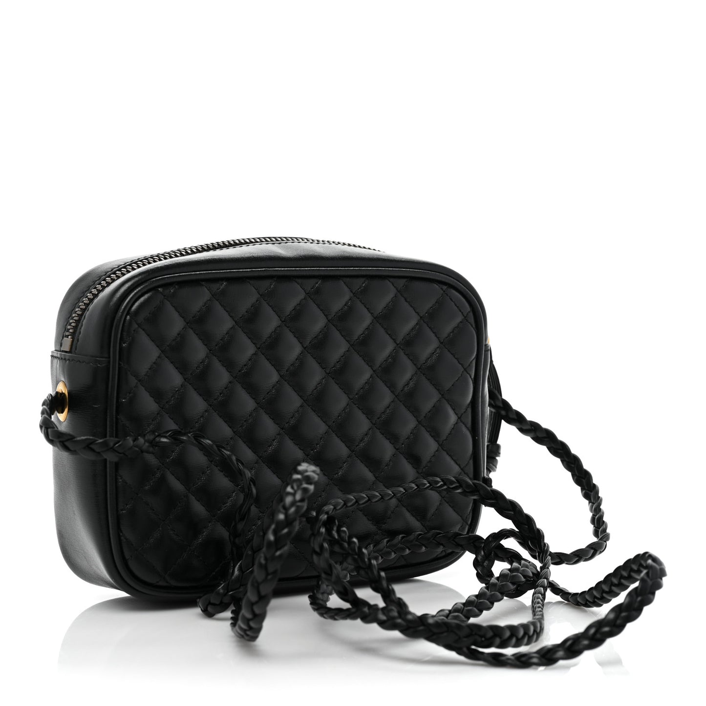 Calfskin Trapuntata Web Mini GG Shoulder Bag Black