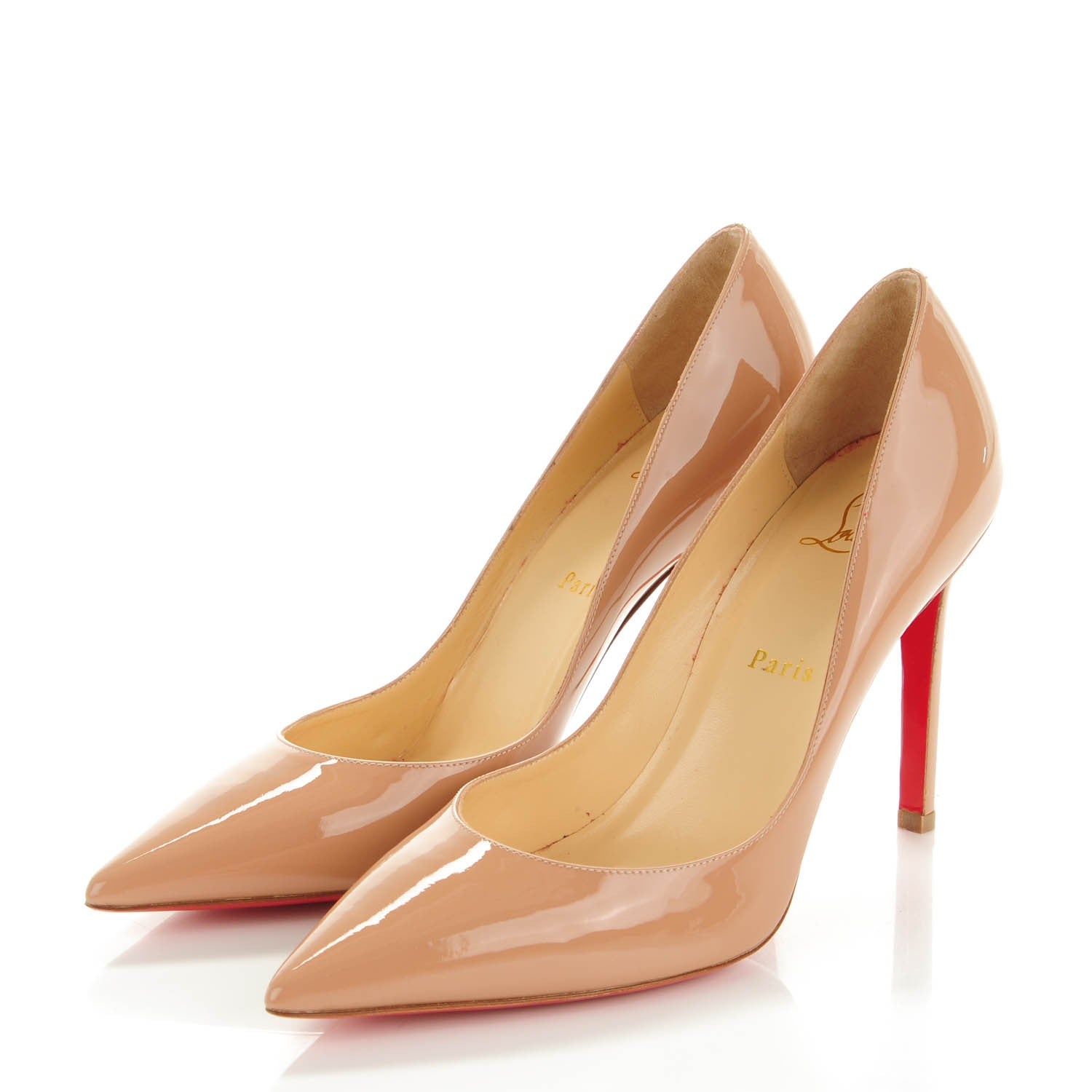 Christian Louboutin Patent New Decoltissimo 100 Pumps 38.5 Nude 3 of 8