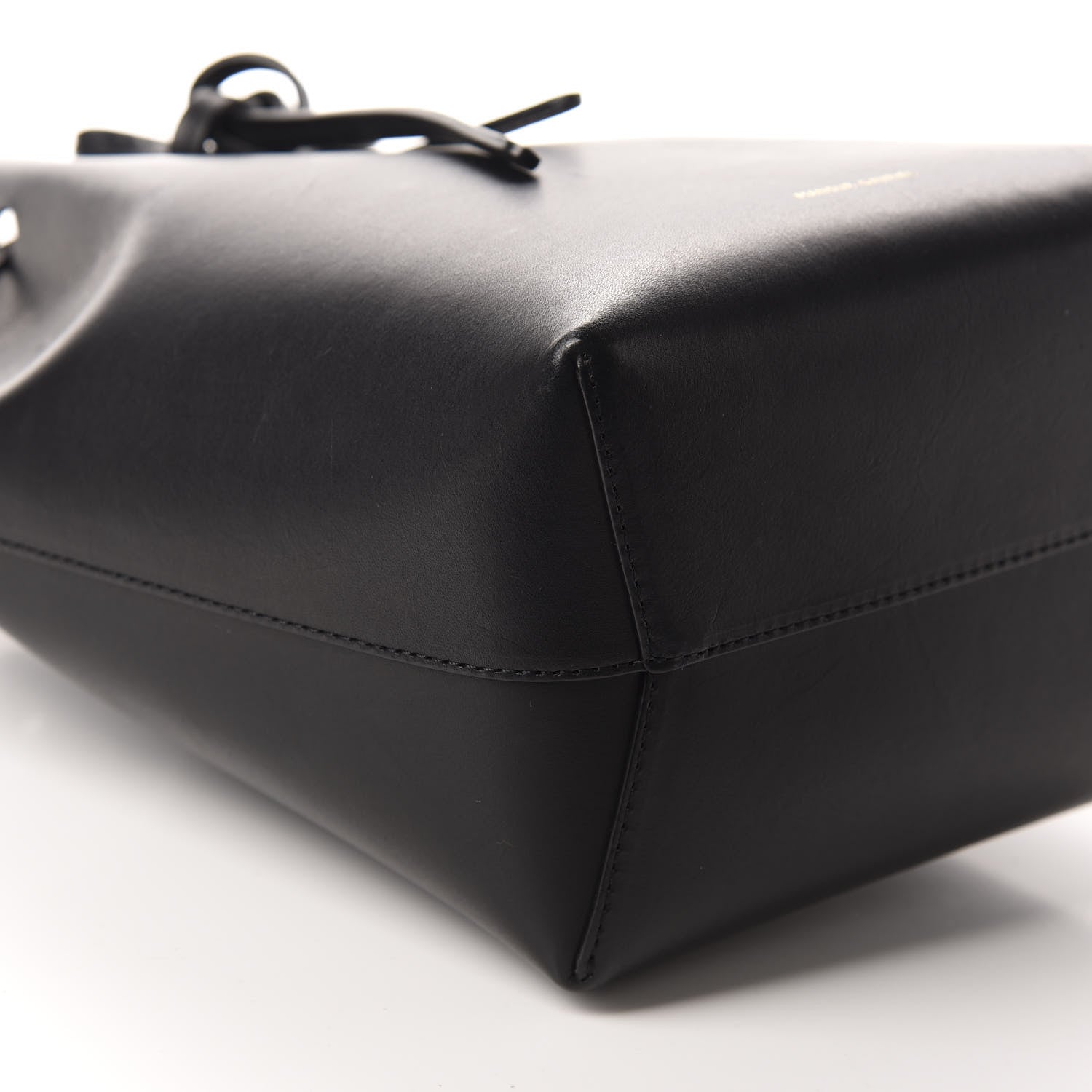 Mansur Gavriel Vegetable Tanned Calfskin Mini Bucket Bag Black Flamma 6 of 12