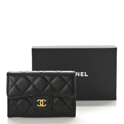 Chanel Caviar Quilted Flap Card Holder Wallet Black 11 of 11