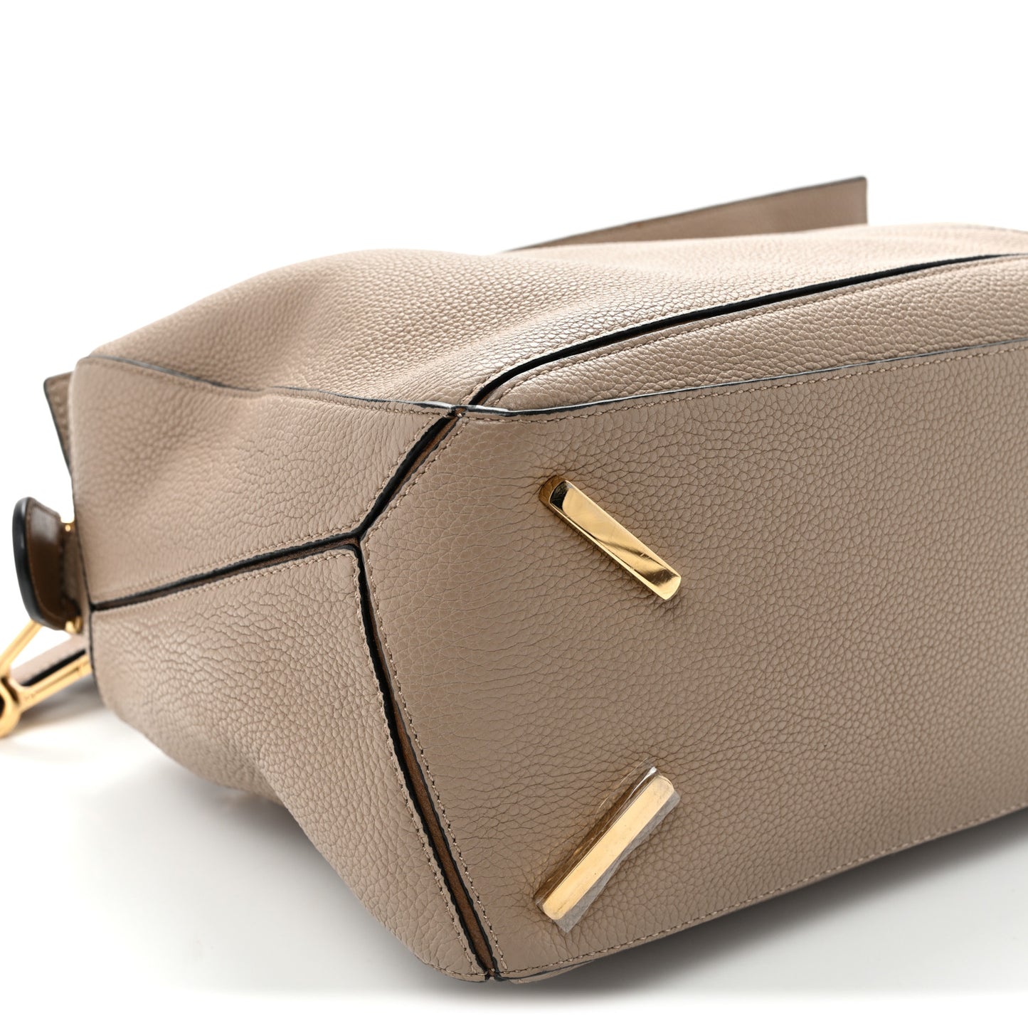 Grained Calfskin Medium Puzzle Bag Sand Mink