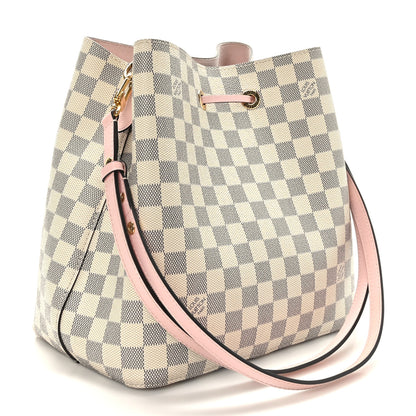Louis Vuitton Damier Azur Neonoe MM Eau De Rose 3 of 10