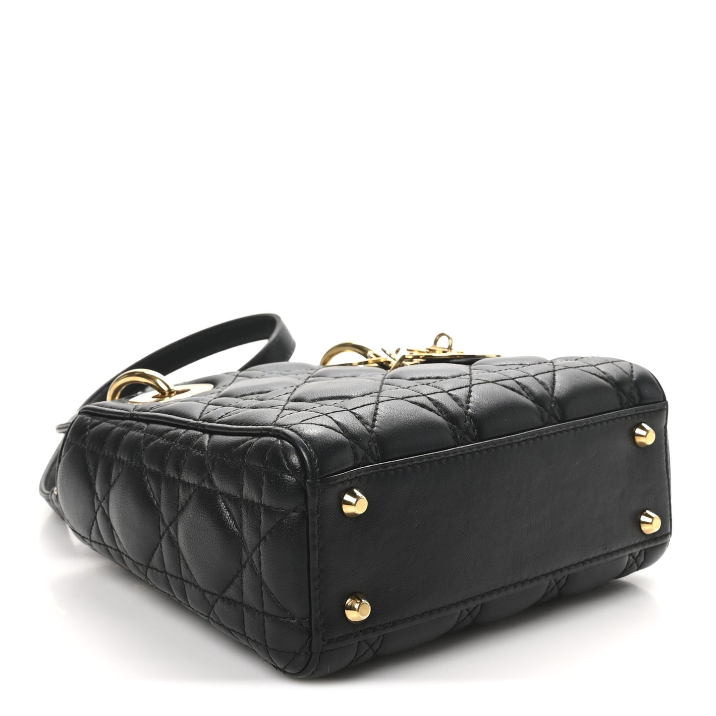 Lambskin Cannage Mini Lady Dior Black