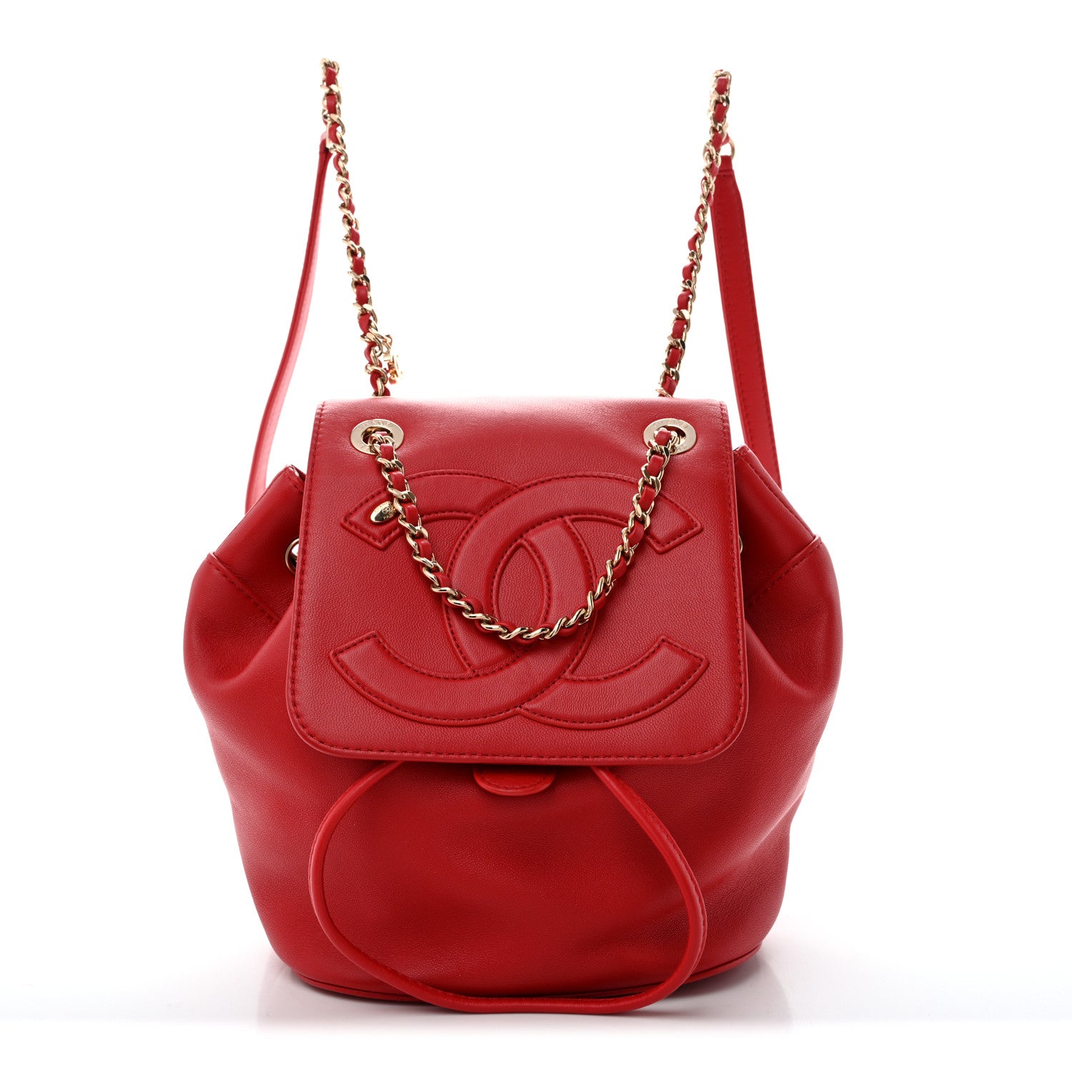 Chanel Lambskin CC Mania Backpack Red 1 of 13