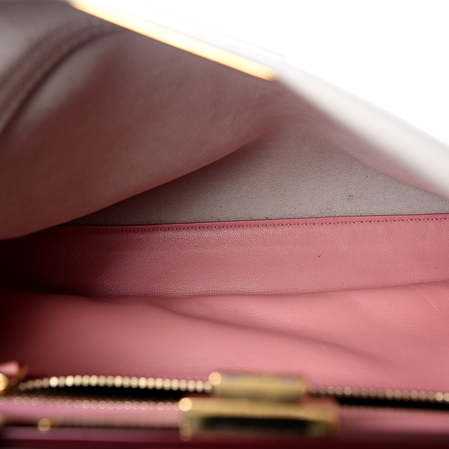 Vitello Seta Shiny Nappa Medium Peekaboo Iconic Satchel Grigio Polvere Bois de Rose