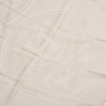 Hermes Cashmere Silk Logo Stole Scarf 4 of 6