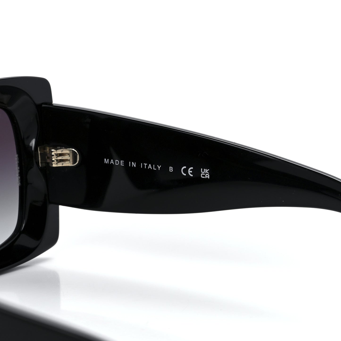 Acetate Pearl Rectangle Sunglasses 5480-H Black