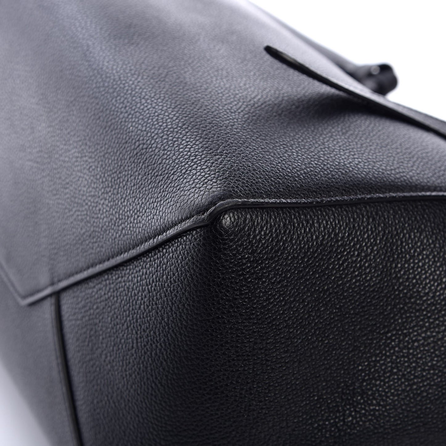 Soft Grained Calfskin Small Belt Cabas Phantom Black