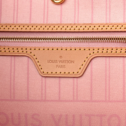 Louis Vuitton Damier Azur Neo Neverfull MM Rose Ballerine 7 of 12