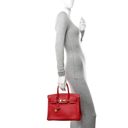 Hermes Epsom Birkin 30 Rouge Casaque 2 of 12