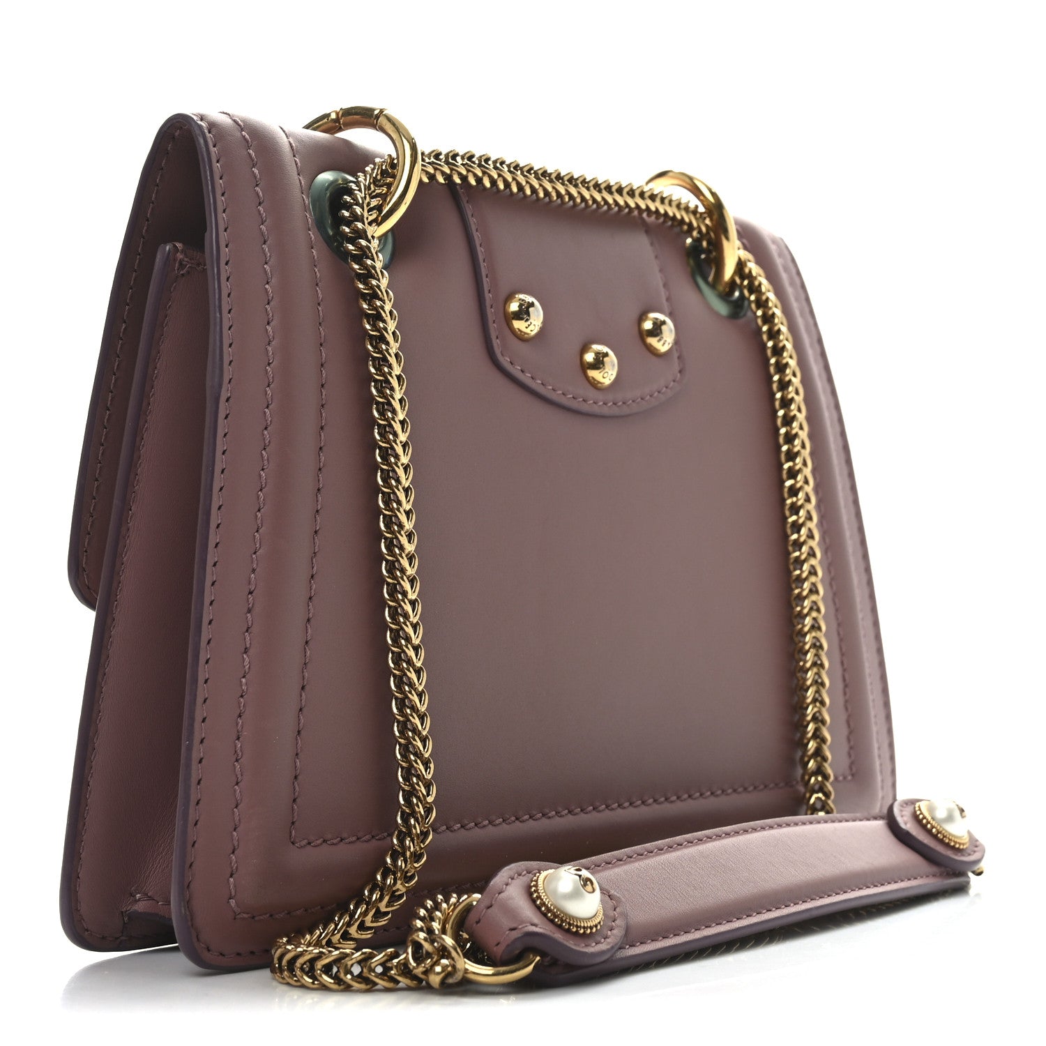 Dolce & Gabbana DOLCE GABBANA Smooth Calfskin Small DG Amore Envelope Bag Pink 3 of 9