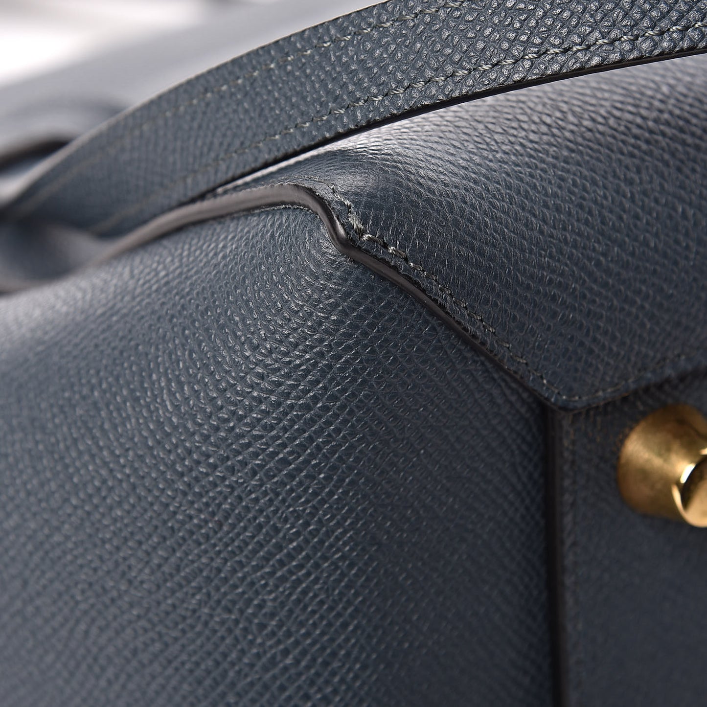 Grained Calfskin Mini Belt Bag Slate