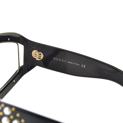Gucci Acetate Pearl Rectangular Frame Sunglasses GG0234S Black 6 of 7