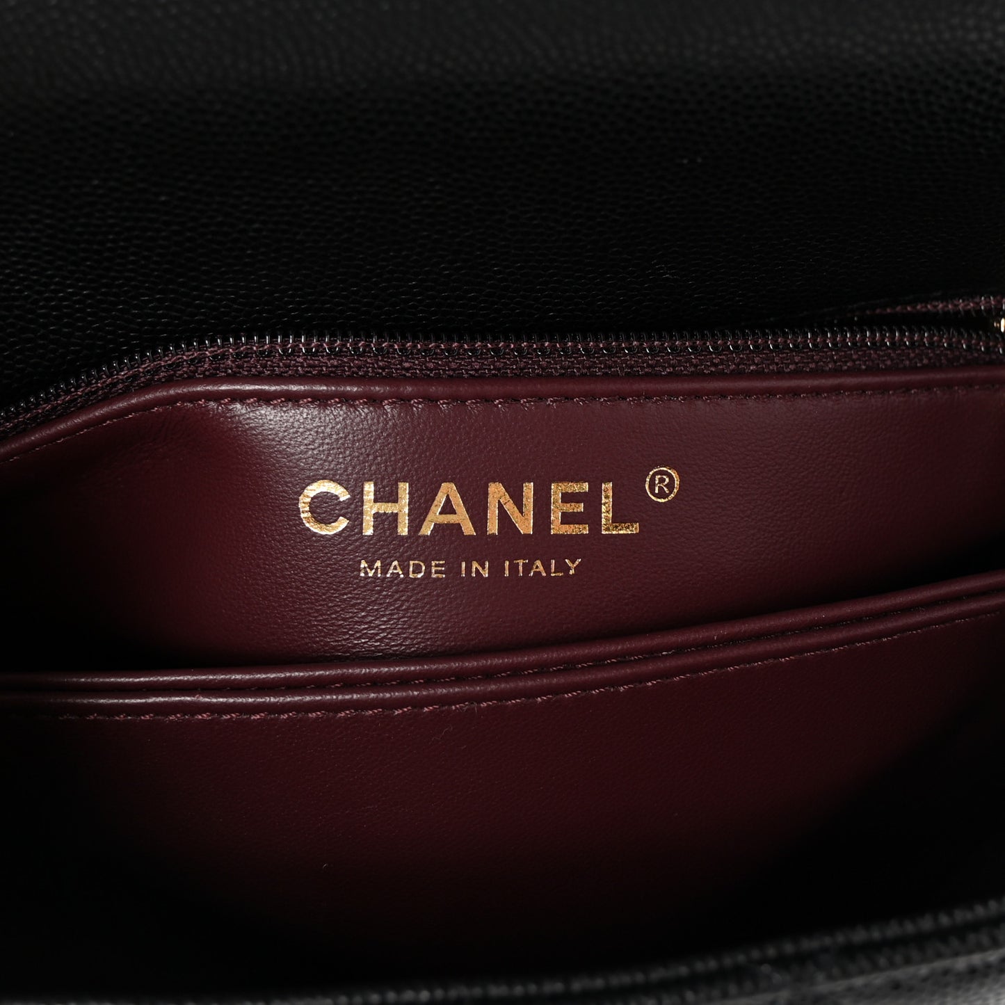 Caviar Quilted Mini Coco Handle Flap Black