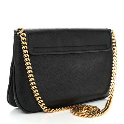 Gucci Calfskin Medium 1973 Chain Shoulder Bag Black 3 of 10