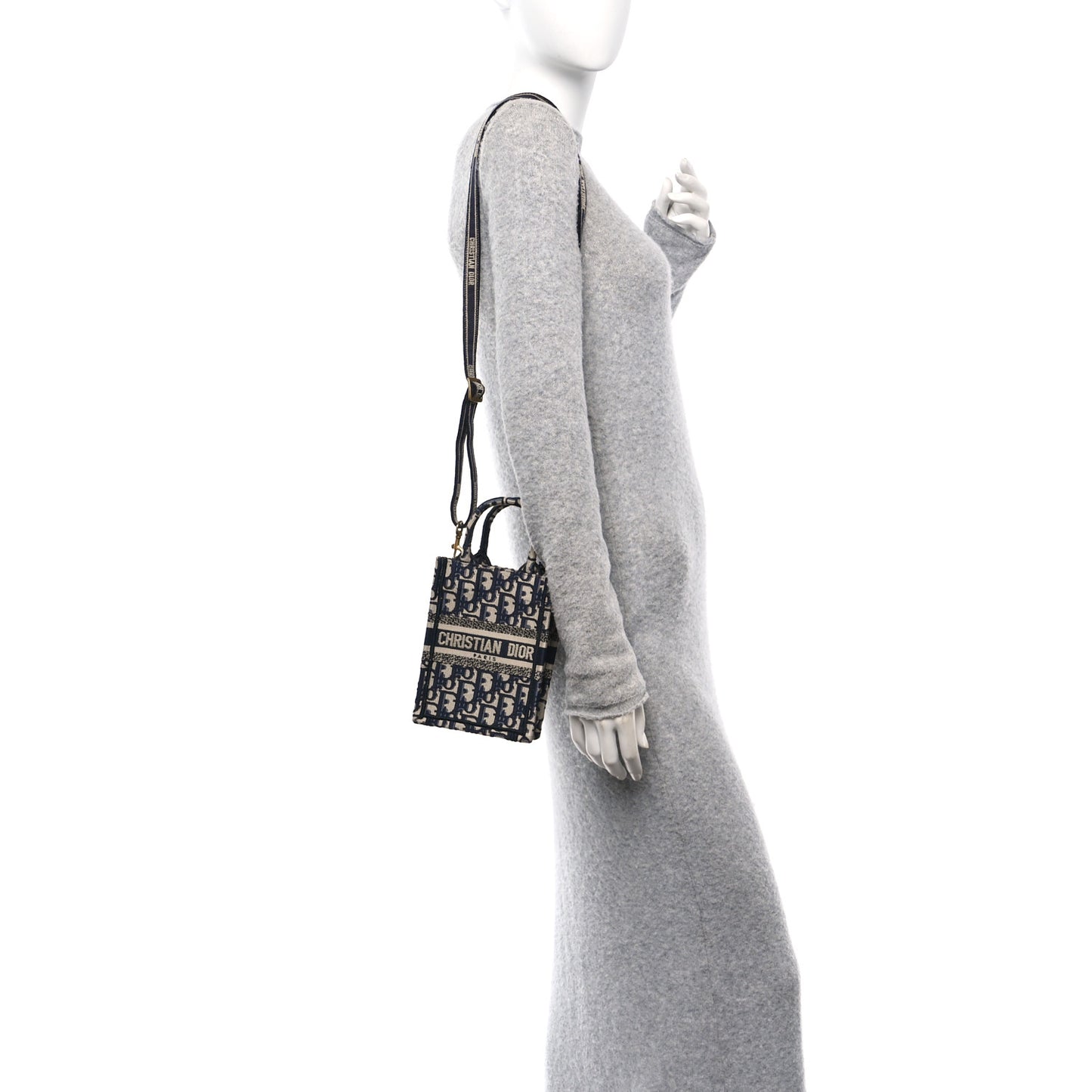 Oblique Mini Book Tote Phone Bag Blue