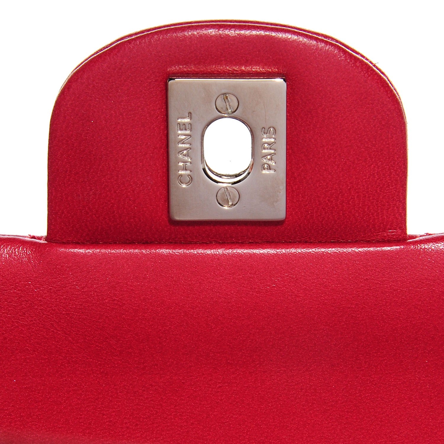 Chanel Lambskin Quilted Medium Double Flap Bijoux Chain Red 6 of 9