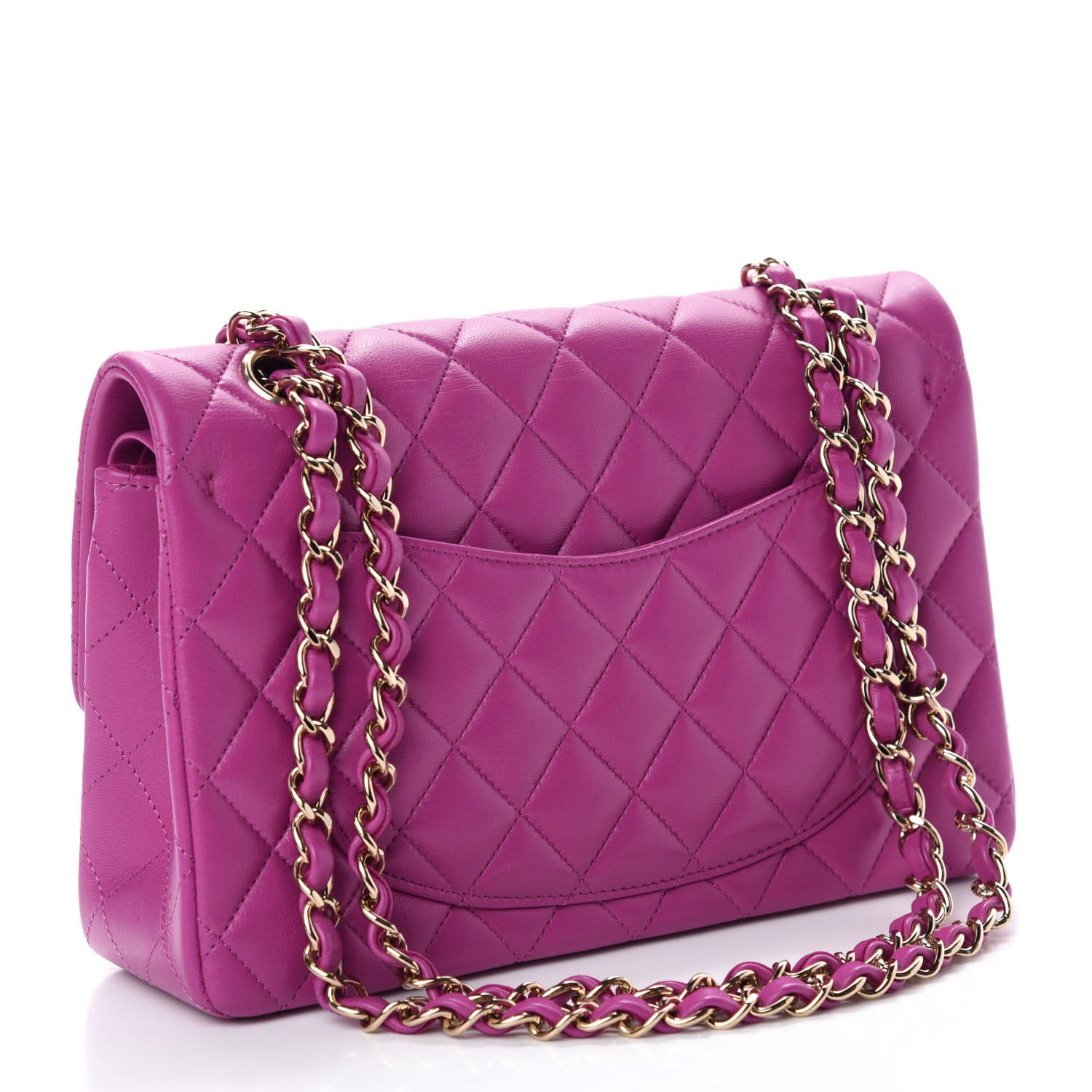 Chanel Lambskin Quilted Small Double Flap Purple 14 of 23