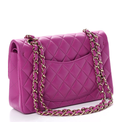 Chanel Lambskin Quilted Small Double Flap Purple 14 of 23