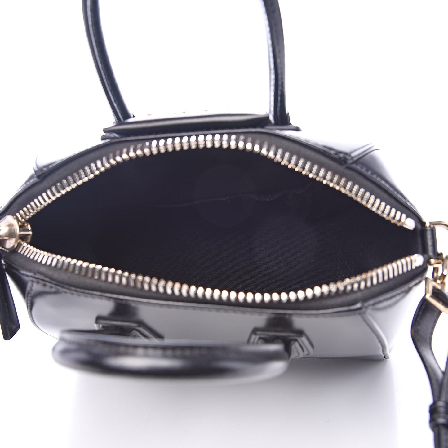Shiny Lord Calfskin Mini Antigona Black