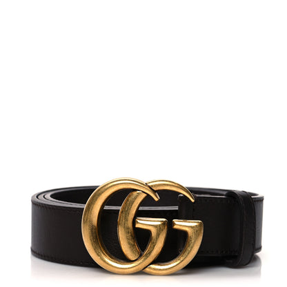 Gucci Moon Calfskin Double G 30mm Belt 95 38 Dark Cocoa 1 of 5