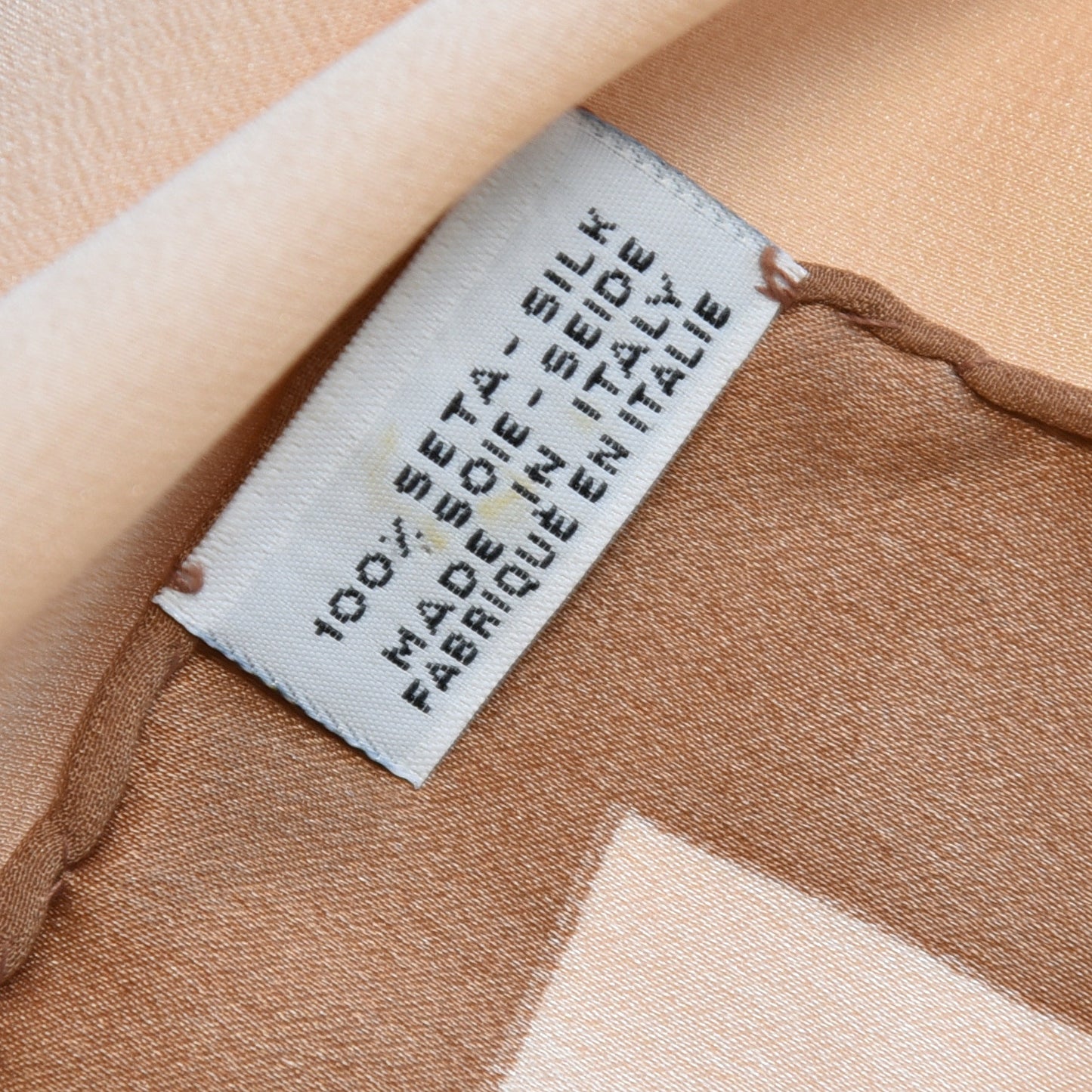 Silk CC Square Scarf Beige Brown