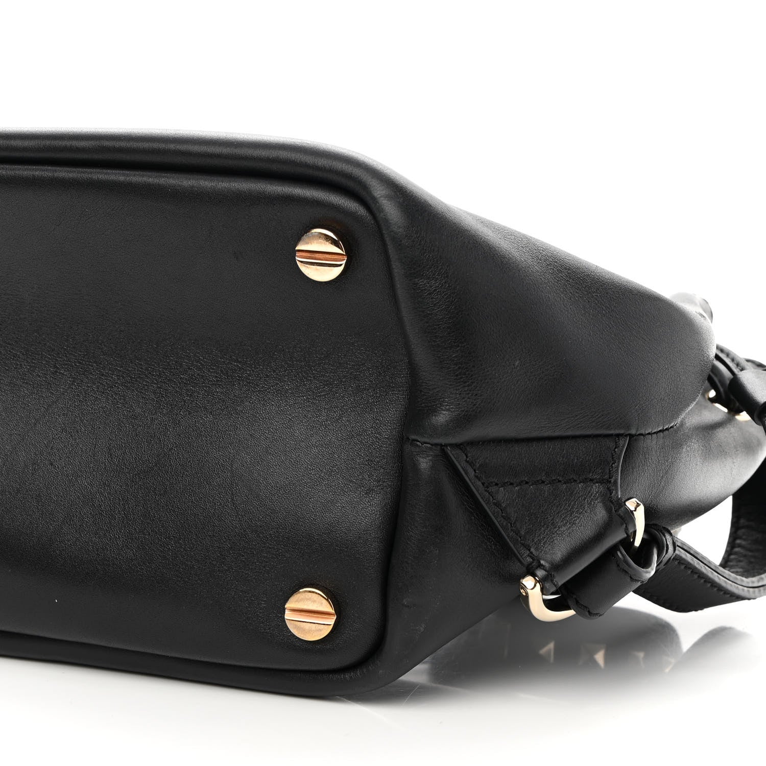 Valentino Garavani Vitello Rockstud Demilune Backpack Black 8 of 9