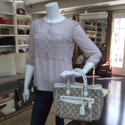 Louis Vuitton Monogram Sabbia Cabas MM White 2 of 9