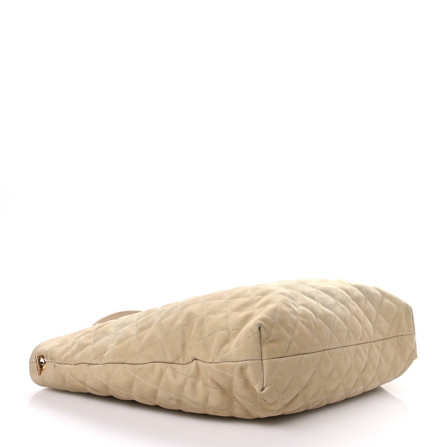 Saint Laurent Nubuck Suede Quilted Maxi Icare Shopping Tote Beige 5 of 13