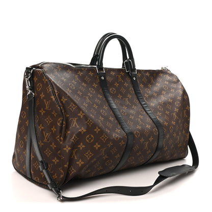 Louis Vuitton Monogram Macassar Keepall Bandouliere 55 2 of 8