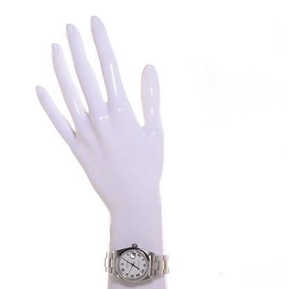Rolex Stainless Steel 26mm Oyster Perpetual Datejust Watch White Roman 2 of 6